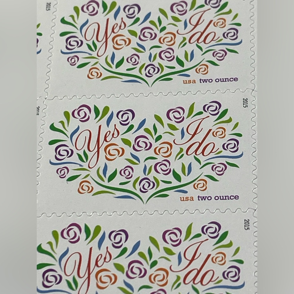 FOUR Sheets 80 US Forever 2oz Stamps “Yes I do” LOVE Series -For Wedding Invites